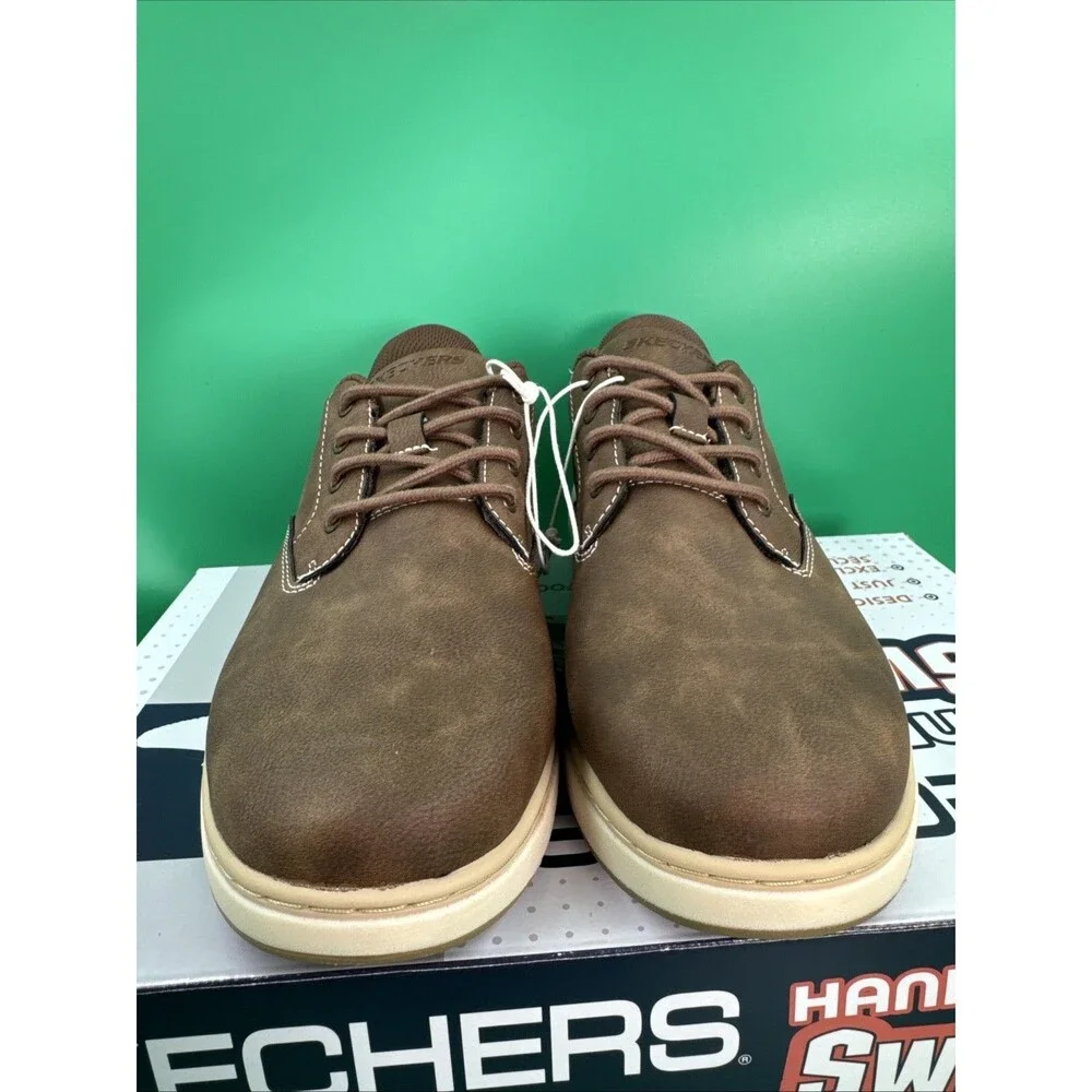 Skechers Hands Free Swift Fit Men’s 8.5 Brown Waterproof Casual Lace Sneakers